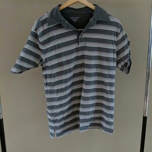 Structure striped polo shirt